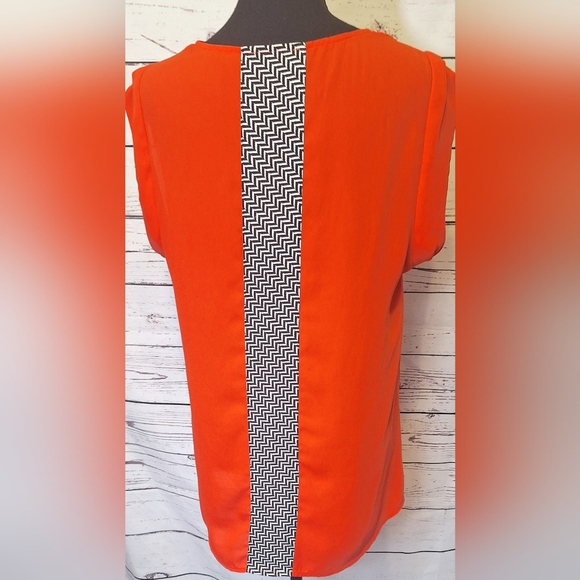 #1392 Le Sample chiffon like pleated  top  sz L - Picture 4 of 7